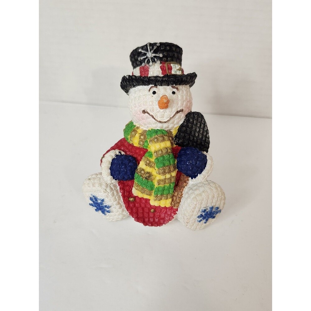 4 Inch Resin Snowman Sitting